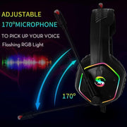 RGB lighting effect gaming headset
