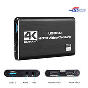 Hdmi Video Capture Card Capture Card 4K Screen Recording Usb3.0 1080P 60Fps Game Capture