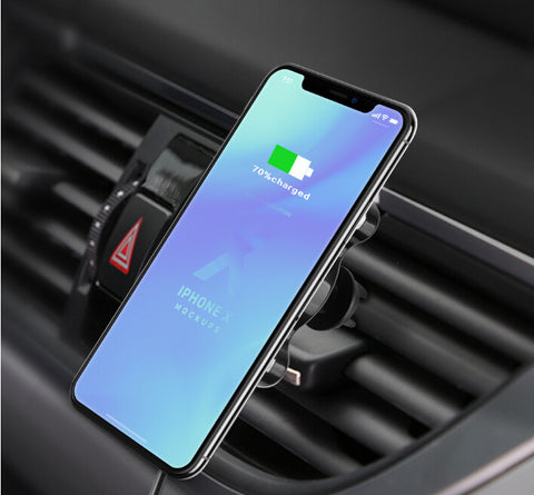 Compatible With Apple, QI Magnetic Car Mount Wireless Charger