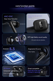 Y40 New ANC ENC Dual-camera Noise Reduction True Wireless Bluetooth Earphone In-ear